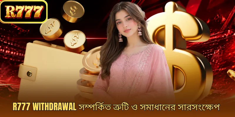 R777 withdrawal সম্পর্কিত ত্রুটি ও সমাধানের সারসংক্ষেপ