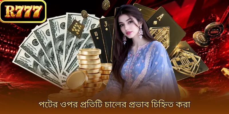 পটের ওপর প্রতিটি চালের প্রভাব চিহ্নিত করা